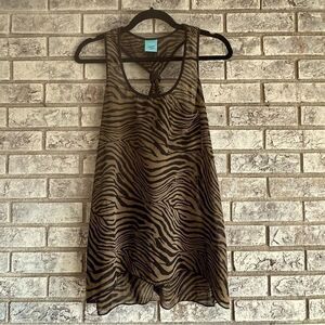 .i.p. (Happening in the Present) Zebra Print Tank Top - Size M